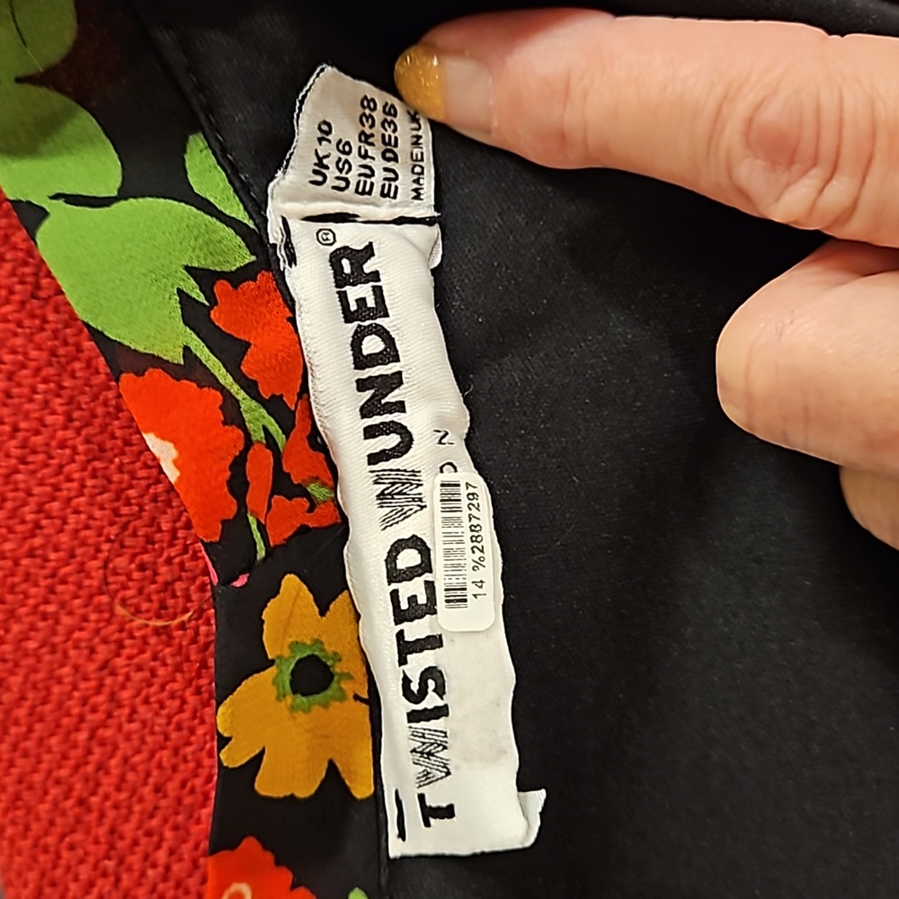 Twisted wunder floral print ruffled midi dress sz 6 tiered bell sleeves vibrant - Picture 5 of 12